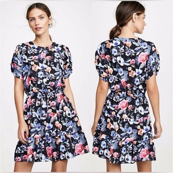 Rebecca Minkoff Dresses & Skirts - Rebecca Minkoff Womens Aston Floral Print Button Front Party Mini Dress NWT Sz M